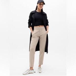 Athleta Brooklyn Ankle Pants Beige Size 4 Travel Stretch Pull On